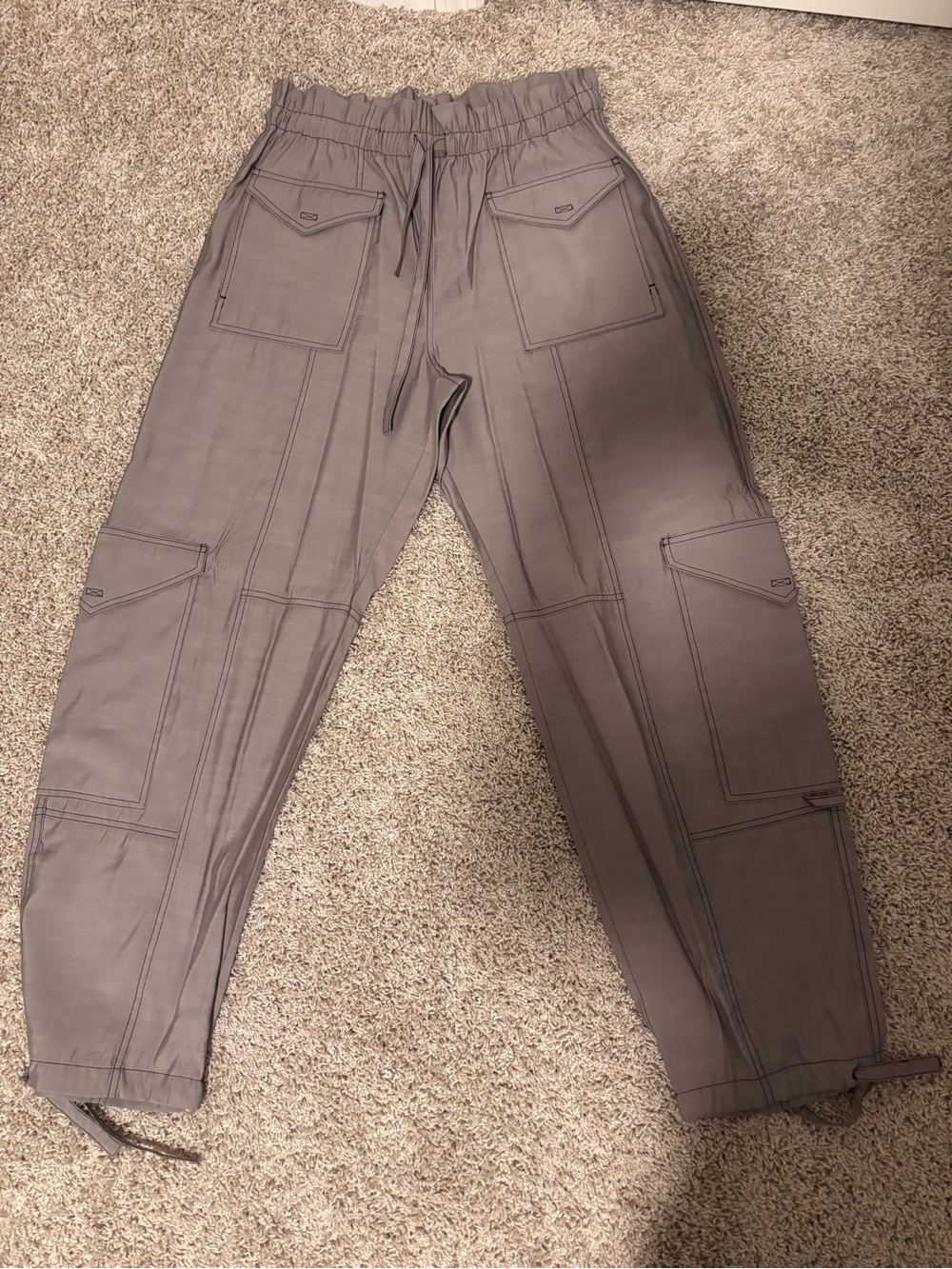 Ganni Utility Cargo Trousers in Slate